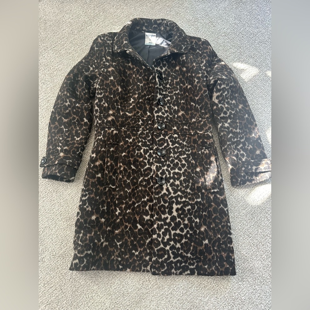 Old Navy Brown Leopard Print Coat